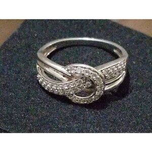 IBB .925 Silver White Sapphire Ring Sz 7